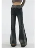 Jeans pour femmes 2023 Vintage Blue American Streetwear Y2k Pantalon droit à taille haute