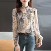 Polos pour femmes Printemps et automne Impression à manches longues Unique Tendance chinoise Bouton Top 2023 Nouveau Top pour femmes T-shirt assorti complet Z230713