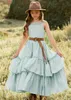 Girl's Dresses Princess Lace Ruffles Layered Dress Baby Kids Flower Girls Wedding Party Long Dresses Teenage Elegant Clothes for 3 4 6 8 10 12yHKD230712