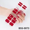 Nail Stickers 20 Strips 3D Semi Cured Gel Sticker Japanese Curing Potherapy Art Supplies Press On Nails