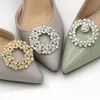 Shoe Parts Accessories 2pcs Women Wedding High Heel Square Clamp Shiny Clips Shoe Decorations Clip Charm Buckle 230712