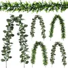 Dekoracyjne kwiaty 178cm sztuczne wiszące eukaliptus i wierzba winorośli sztuczna girlanda bluszcz na ślub tło łuk dekoracje ścienne bieżnik