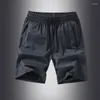 Shorts Masculino Secagem Rápida Corrida GYM 2023 Verão Casual Clássico Marca Masculino Calça Preta