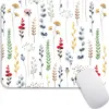 Plant Floral Flower Mouse Pad Watercolor Premium Stextured Mousepads Design Mousepad Icke-halk Gummibas Datormuskuddar