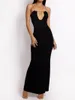 Casual Dresses Women s Sexig backless cocktail aftonklänning Sommaren Cami Low Cut Open Back Formal BodyCon Maxi Tight Party