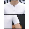 Camisetas Masculinas BROWON Summer Top Masculino Casual Manga Curta Algodão Business Slim Fil Cor Sólida Moda 230712