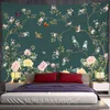 Wandteppiche Bunte Blumen und Vögel Wandteppich Wandbehang psychedelische Hippie-Kunst TV-Hintergrund Wand Home Schlafsaal Dekor R230713