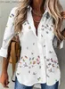 Women's Polos Women's loose fitting long sleeved women's casual printed women's top Z230713