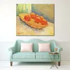 Canvas Wall Art Still Life With Basket and Six Oranges Vincent Van Gogh Måla handgjorda oljekonstverk moderna studiodekor