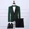 Garnitury męskie 2023 Fashion Leisure Boutique Business Slim Wełniany płaszcz od garnituru Spodnie 2 częściowy zestaw / Mężczyzna Casual Dress Blazers Jacket Pants