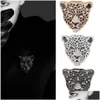 Pins Broschen Mode FL Strass Leopard Kopf Brosche Pins Elegante Männer und Frauen Kristall Tier Schmuck Gute Geschenke Drop Lieferung Dh6Ql