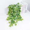 Decorative Flowers 90CM Artificial Plants Vine Home Decoration Wall Hanging Green Leaf Garden Wedding Party Decorations DIY Wreath Fake