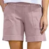 Shorts Active feminino Dandelion Sloid cor casual com bolsos laterais calça feminina moletom