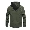 Men's Jackets Spring Autumn Men Jacket Black Thin Waterproof Detachable Hooded Coat Outdoor Hunting Army Tactics Plus Size 8XL