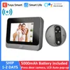 Sonnettes Smart Tuya 1080P WiFi Door Bell Eye Judas Caméra 5000mAh Audio 4 3 PIR FHD Infrarouge Alexa Annonce Google Digital Viewer 230712