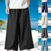 Herrenhose, Sommer, große Baumwolle, Harlan, japanische lockere gerade Röhre, Geschenksocke, weitbeinige Chinohose für Herren