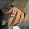 Band Ringen Hart Liefde Voor Vrouwen Mannen Gepersonaliseerde Verloving Sieraden Goud Kleur Roestvrij Stalen Ring Minnaar Trouwen Gift Drop Del Dhgli