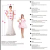 都会的なセクシーなドレス Eightree ピンクと赤のイブニング チュール ストラップレス 長袖 Abendkleider ドバイ パーティー女性のための 2023 230712