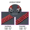 SINLEERY Sexy Red Crystal Beads 5 Layers Chunky Necklaces Hand Chain Women Wedding Party Jewelry XL987 SSH L230704