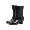 Rain Boots Women Fashion High Heels PVC Rain Boots Waterproof Pointed Toe Rainboots Female Water Shoes Wellies Boots 230713