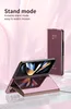 حالات الطلاء المرآة لـ Samsung Galaxy Z Fold 5 Case Flip Book Cover Smart Cover