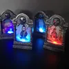 Divertente decorazione di Halloween LED zucca incandescente luce notturna funk giocattolo case stregate lampada lapide