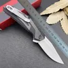 KS1370 Assisted Flipper Klappmesser D2 Stone Wash Drop Point Klinge Kohlefasergriff EDC Taschenmesser mit Einzelhandelsverpackung