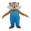 2019 novo traje de mascote de esquilo de calça azul adulto de fábrica para adulto usar 238O