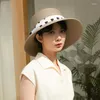 Wide Brim Hats Summer Straw Sun For Women UV Protection Panama Outdoor Floppy Girls Beach Visor Ladies Bow Caps Female