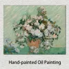 Canvas Art Roses 1890 Vincent Van Gogh Olieverfschilderij Replica's Handgemaakte Muur Decor Hoge kwaliteit