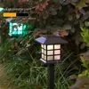 2PCS Solar Power LED Small Palace Lights Decorazione del giardino Lampada da prato antipioggia per esterni impermeabile per la luce del giardino del percorso del patio