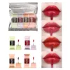 Läppbalsam Färgglad Candy Lip Tint Cheek Makeup Set Långvarig läppglasyr Naturlig satinfärgad Finish Återfuktande läppglans Damkosmetik 230712