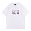 Kith T Shirt Men Designer Graphic Uomo White Pink Black Fashion Vintage Casual ärmar Kläder överdimensionerade tee