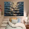 Arazzi Scintillante Superficie del mare Scenario Vacanza Arazzo Fiume Arazzo Decorazione murale Decorazione camera da letto Arazzo Biancheria da letto Decorativo R230713