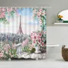 Rideaux de douche peinture Paris tour motif impression 180x180 cm rideaux de douche imperméable Polyester tissu salle de bain rideau avec