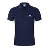 Men's Polos 2023 Summer Men Golf Shirt J Lindeberg Wear Casual Short Sleeve Breathable Mens Polo Tshirt Top 230711