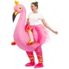 Mascotte Kostuums Volwassen Flamingo Opblaasbare Kostuums Kerst Halloween Kostuum Maskerade Partij Cartoon Rollenspel Aankleden voor Man 1488