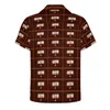 Chemises décontractées pour hommes Bibliothèque Livres Blouses Hommes Impression de cartes en bois Hawaii Manches courtes Style de rue Chemise de plage surdimensionnée Cadeau d'anniversaire