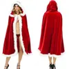 Capa infantil feminina, fantasias de Halloween, roupas de Natal, capa sexy vermelha, capa com capuz, acessórios para fantasias Cosplay252q