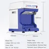 Linboss Ice Crusher Multifunction Electric Cube Ice Shaver Crusher Machine Automatic Snow Cone Machine Ice Planer 220V White Blue