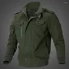 Chaquetas para hombre 2023 chaqueta voladora de carga de gran tamaño 6XL primavera otoño Casual multibolsillo abrigo de piloto de talla grande bombardero militar para hombre