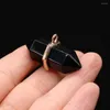 Pendant Necklaces Natural Black Agates Charms Stone For Women DIY Jewelry Necklace Birthday Gift Size 20x35mm