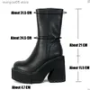 Boots Platform Ankle Boots Shoes for Women Gothic Fashion Mid Calf Ankle Women's Boots Kvinna 2022 Vintermärke Ins Free Frakt T230713