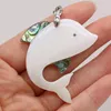 Pendant Necklaces Natural Mother-of-pearl Shell Cute Dolphin Shape For Fashion Jewelry Making DIY Women Girls' Necklace Gifts