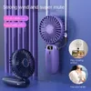 Electric Fans New USB Handheld Fan Mini Portable Student Small Fan Digital Display Folding Desktop Aromatherapy Electric Fan