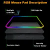 Musmattor Handledsstöd LED-ljus Gaming Pad RGB Stor datormusmatta Gamermatta Vattentät Mause Skrivbordslekmatta med bakgrundsbelyst 230712