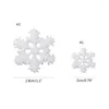 Party Decoration Christmas Snowflake Patches DIY Craft Cake Topper-Hairpin Appliques Supplies 10x