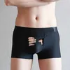 Onderbroek Gratis Verzending Grappige Cartoon Ondergoed Mannen Ijs Zijde Boxershorts Sexy Leuke Parodie Kofferbak Plus Size Mannelijke Slipje voor Liefhebbers Gift J230713