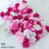 Decorative Flowers 40x60cm Artificial Silk Rose 3D Flower Wall Panels Pography Wedding Party Backdrop Decoration Stage DIY Decor