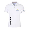 Mens Polos trycker Ricard Fashion Summer Solid Color Short Sleeve High Quality Harajuku Leisure Slim Wild Polo Shirt Topps 230713